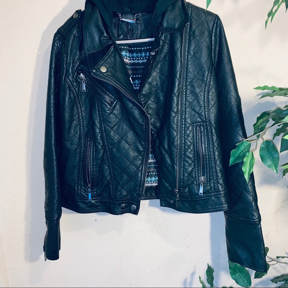 Faux Leather Moto Jacket